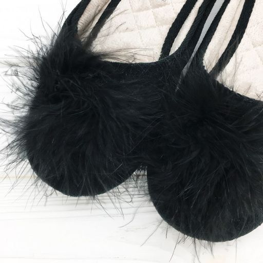 Тапочки Пушистики чёрные - Halluci фото 2