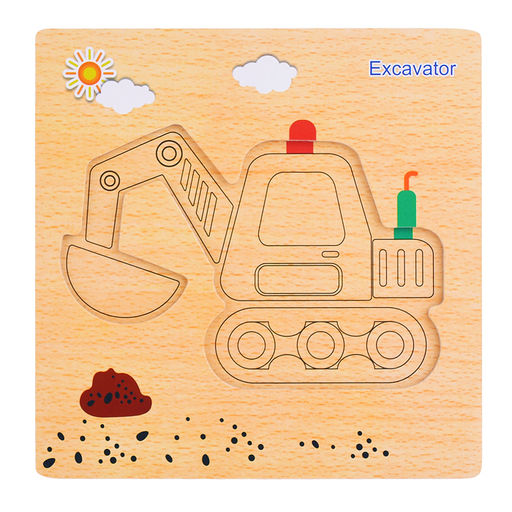 Пазл-вкладыш Экскаватор - Щепочка фото 2