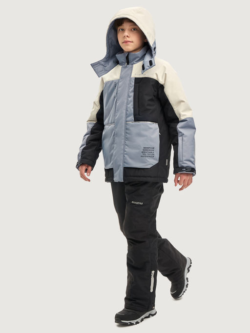 Костюм 7з5725 сталь/черный - Nikastyle фото 5