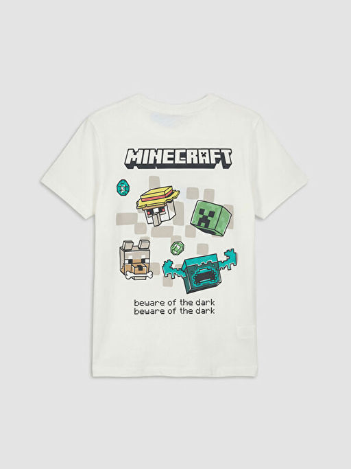 Bisiklet Yaka Minecraft Bask?l? Erkek ?ocuk Ti??rt