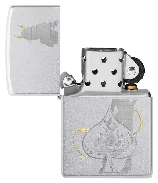 Зажигалка ZIPPO Дьявольский туз пик | Devilish Ace 48658  фото 4