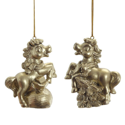 Фигурка декоративная подвесная "Лошадка", L6 W3 H7,5 см, 2в.