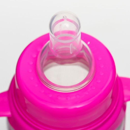 Бутылочка для кормления M&B «Пончики», классическое горло, 250 мл., от 3 мес., цилиндр, с ручками