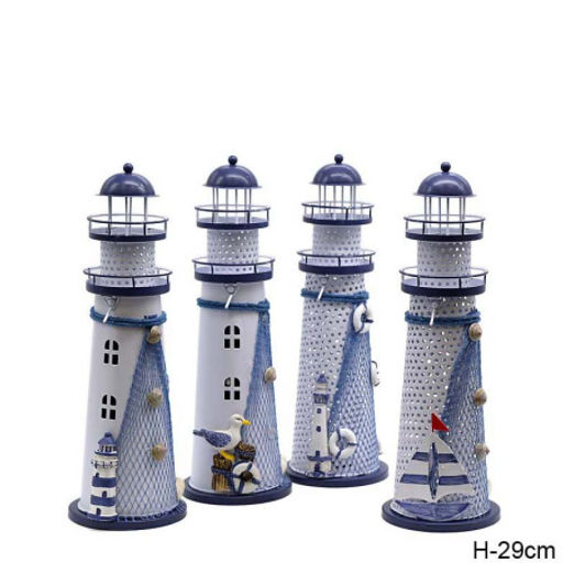 Сувенир Маяк 29 см / M001ABCD /уп 48/LED подсветка - Галеонтрейд фото 2