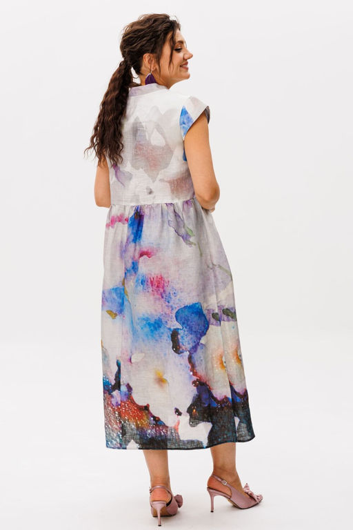 Платье ANELLI 1424.1 анютины глазки  фото 4