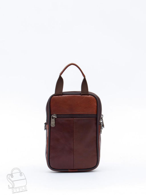 Сумка мужская кожаная 3131 brown Fuzhiniao