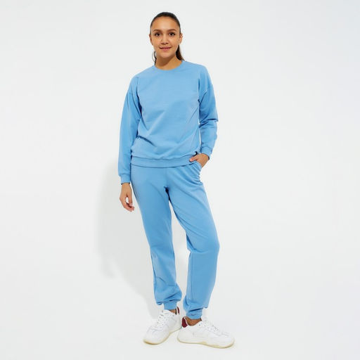 Костюм спортивный женский: свитшот, брюки, MINAKU: Casual Collection, размер 44, голубой