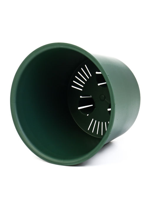 Кашпо для цветов «Рамона», 7.8 л, d=28 см, h=25.5 см, со вставкой, пластиковое, цвет нефрит