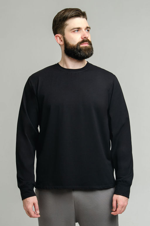 Арт. 67127/1 Лонгслив мужской 48-56 (5 шт) Цвет:черный - Идеал фото 2