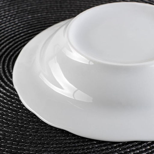 Тарелка глубокая Добрушский завод «Бельё», d=22 см, 350 мл, фарфор, белая