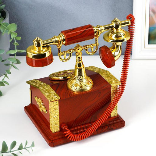 Шкатулка музыкальная механическая «Ретро телефон», пластик, 13×14.5×21 см