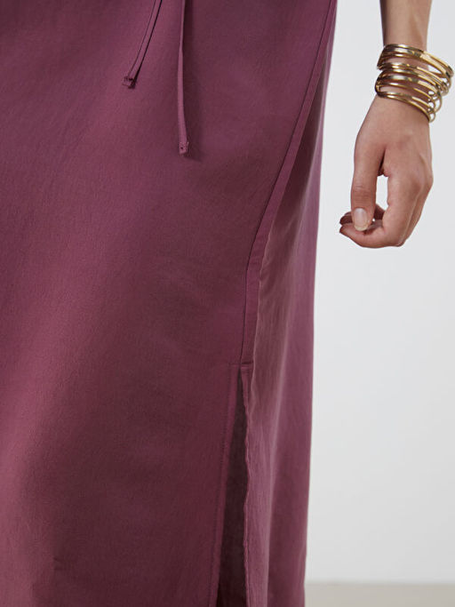 V Yaka Modal Kar???ml? Ask?l? Elbise