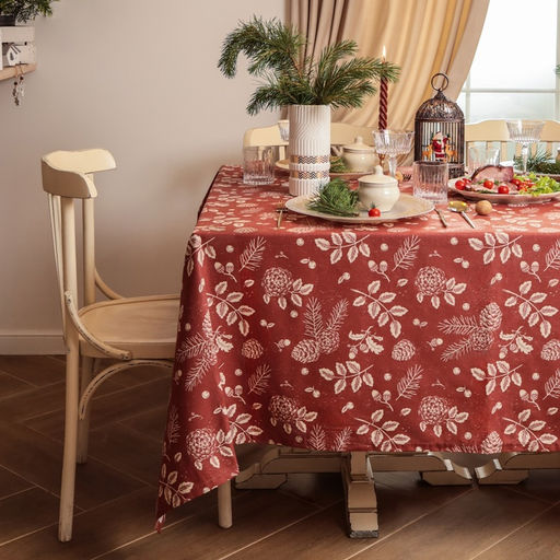 Скатерть Этель New Years plants 110?149 см, 100% хл, рогожка 186 г/м?