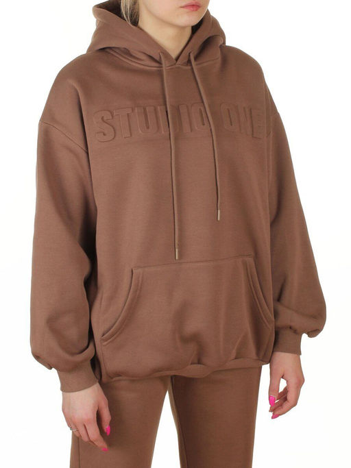 2811 BROWN Худи унисекс женское (95% хлопок, 5% спандекс)