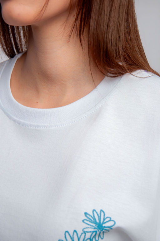 Арт. 31126 Футболка женская оверсайз 44-52 (5 шт) Цвет:белый - Калинка фото 12