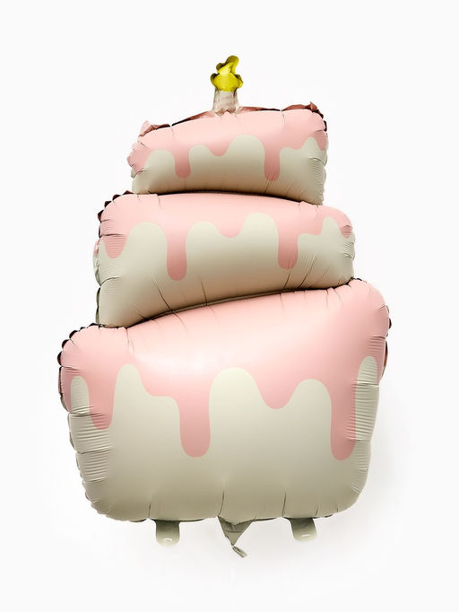 Воздушные шары "Розовый тортик" фольга, латекс, набор 12 штук