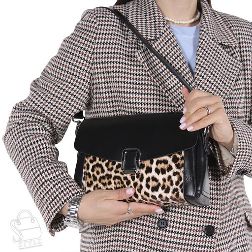 Сумка женская кожаная 6638VG yellow leopard Vitelli Grassi  в Новосибирске