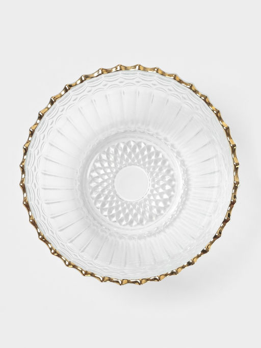 Салатники «Ронда», 350 мл, 37.5×32.5×7 см, на подставке, набор 3 шт., стекло, прозрачный