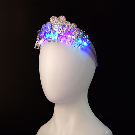 Корона карнавальная Корона светящаяся, со стразами, в пакете - Снеговичок фото 3