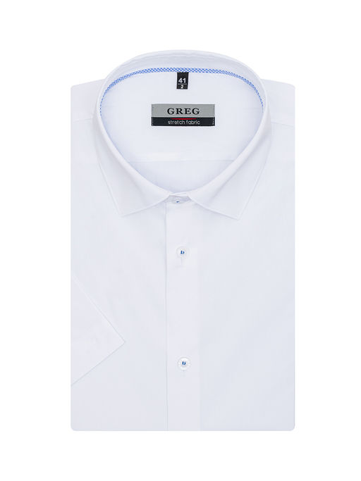Сорочка мужская короткий рукав GREG 113/207/0072/ZN/1p STRETCH  фото 4