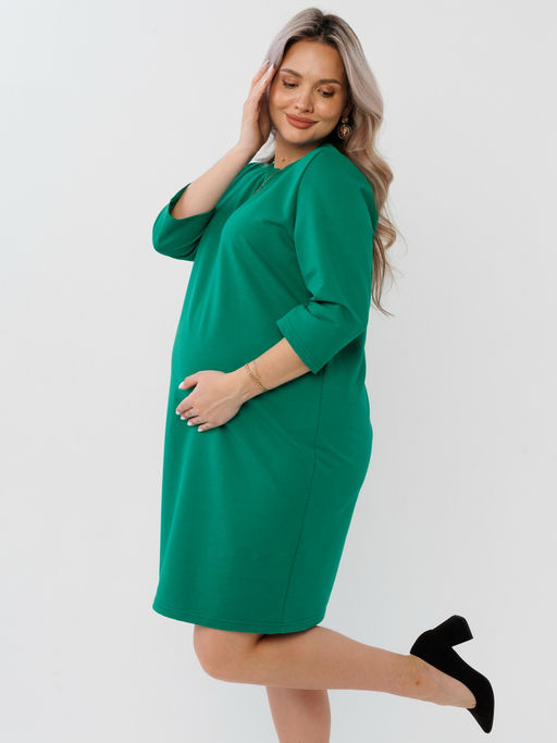 Платье женское П-145 (футер с лайкрой) Оливковая