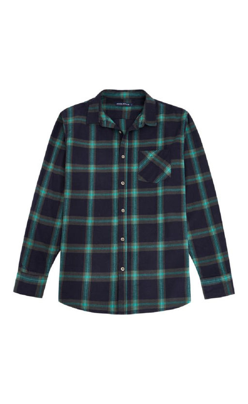 Рубашка фланель F121-0460 green-d.blue - Fine joyce фото 11