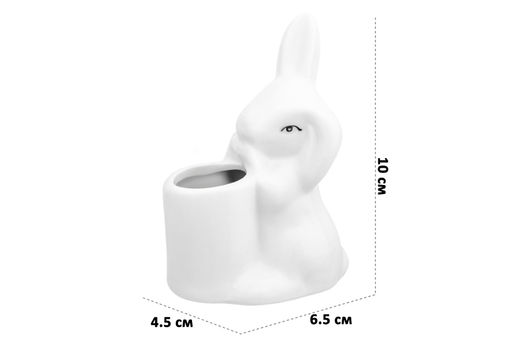 Вазочка п/зубочистки 6,5*4,5*10 см "Кролик-Зайка" + зубочистки