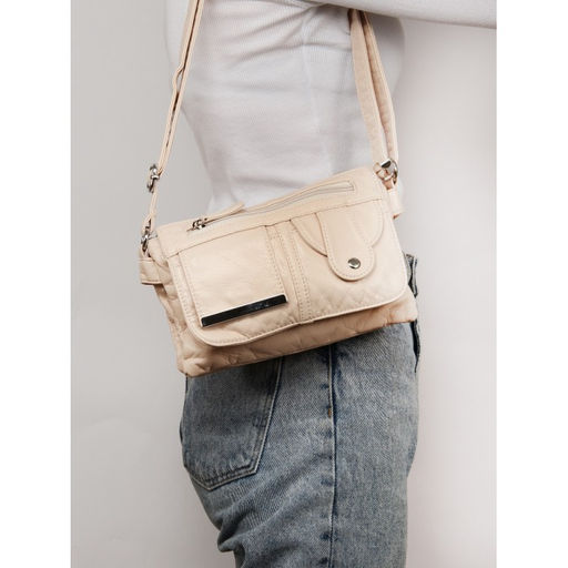 Сумка женская искусственная кожа Guecca-016, 2отд, плеч/ремень, бежевый SALE 262043 - Adelia фото 5