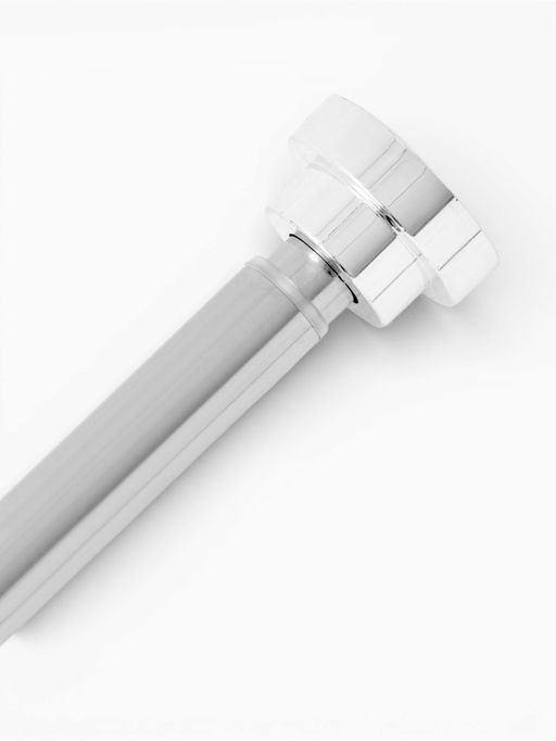 Карниз для ванной комнаты "Блеск" 116-220 см нержавеющая сталь, цвет хром