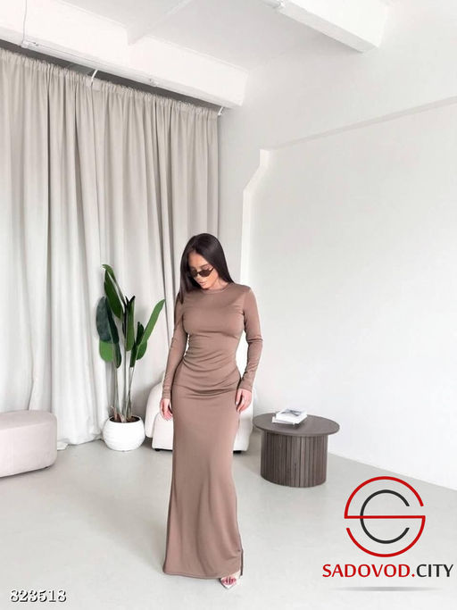 Платье женское однотонное