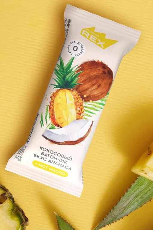 Батончик кокосовый глазированный, 40 г - Proteinrex фото 4