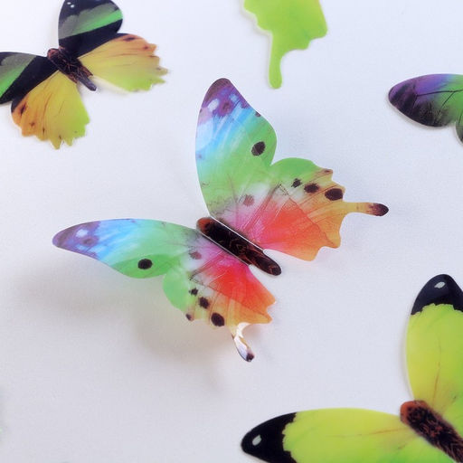 Набор для украшения «Бабочки», 12 шт, цвет зелёный