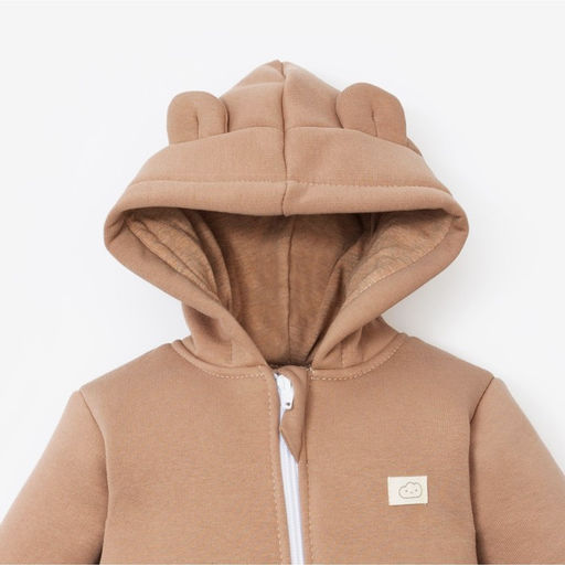 Комбинезон с капюшоном Крошка, Я BASIC LINE, рост 74-80 см, коричневый - Крошка я фото 4