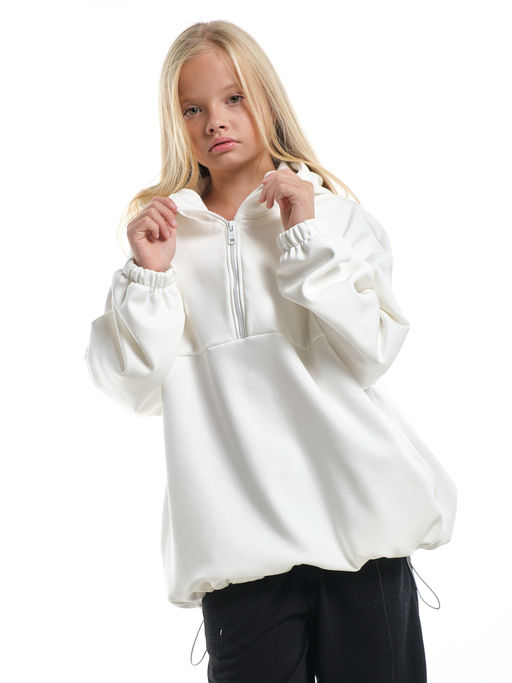 Худи оверсайз с капюшоном на молнии утепленное с карманом UD 8038 - Mini maxi фото 19