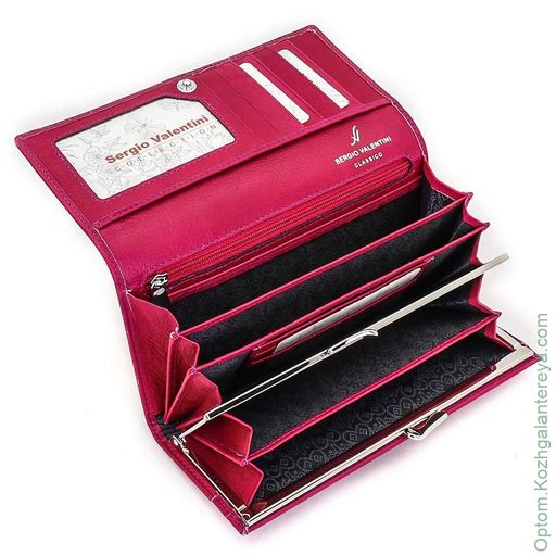 Большой женский кожаный кошелек Sergio Valentini СВ 8142-035 фото 2