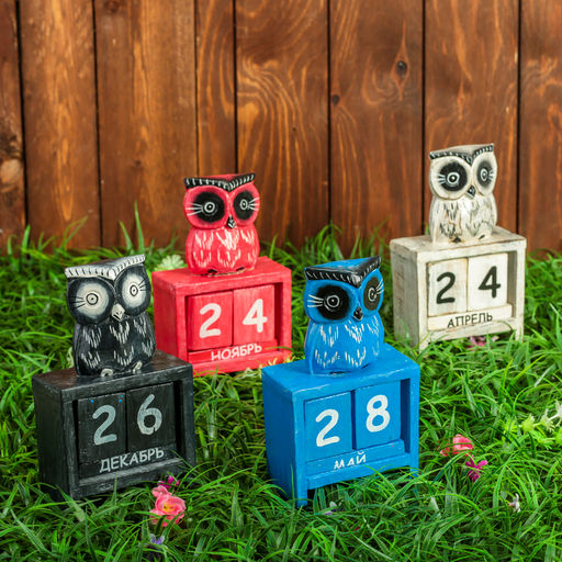 Настольный календарь Умная сова 11х5,5х18 см МИКС