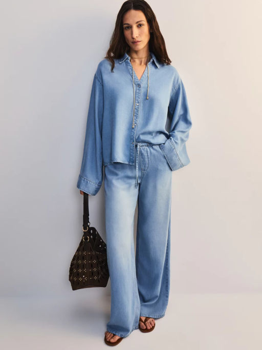 Джинсовая рубашка из тенселя ZR2605092357-101 / Zarina