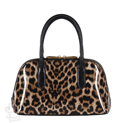 Сумка женская кожаная 6118Q leopard apricot Polina&Eiterou  фото 4