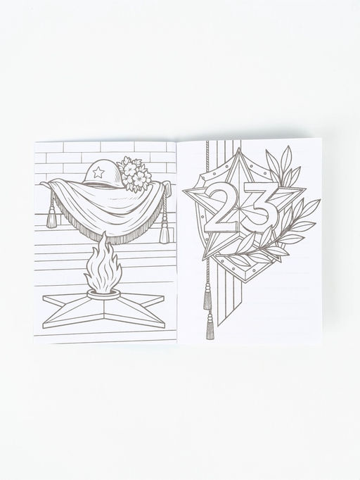 Подарочный набор, блокнот раскраска А6, 32 л., ручка пиши-стирай «С 23 февраля»