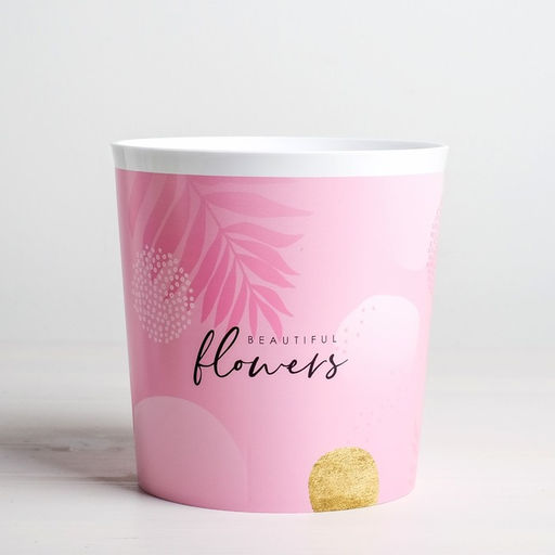 Кашпо для цветов «Beautiful flowers», 1,6 л, 14 х 14 см