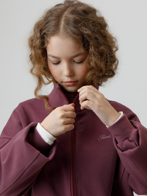 КР 302885/бордовый 1411 к653 жакет (бомбер) для дев - Crockid фото 2