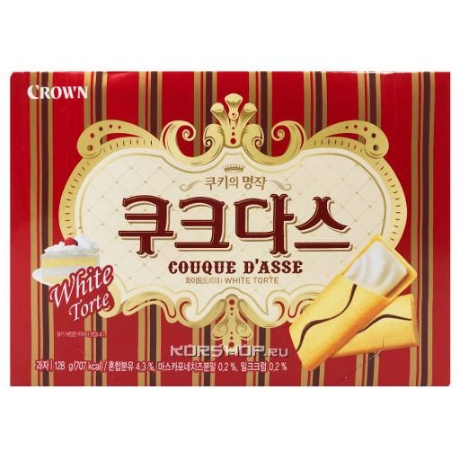 Песочное печенье Кукидас с ванильным вкусом Couque Dasse, Корея, 128 г Акция