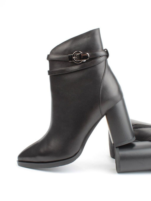 04-M3-L835 BLACK Ботильоны зимние женские (натуральная кожа, натуральный мех) - Фабричный китай фото 13