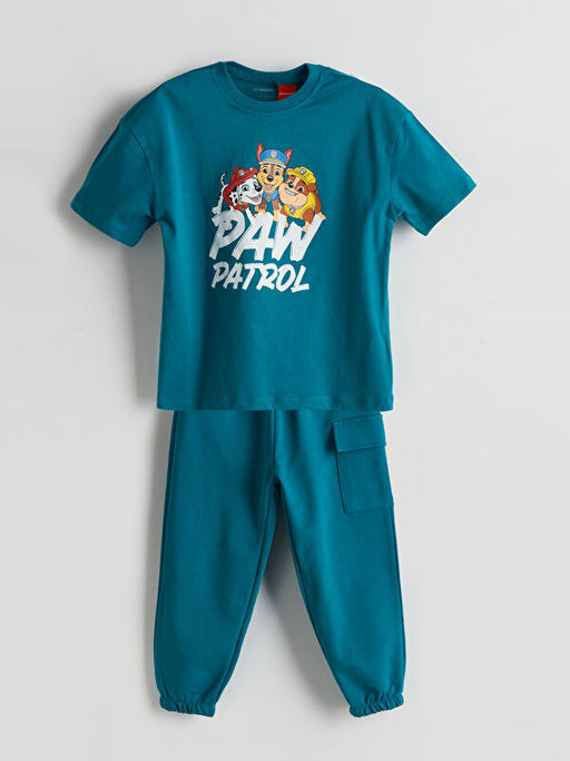 Paw Patrol Bask?l? Erkek ?ocuk Sweatshirt ve E?ofman Alt 2li