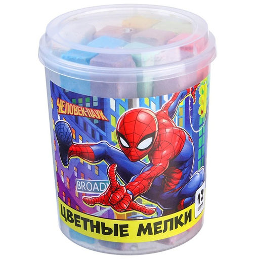 Набор цветных мелков Человек-паук, 12 штук, 10 цветов - Marvel фото 3