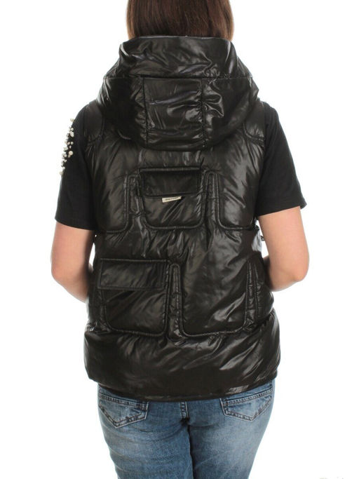 GB18401-2010-C BLACK Жилет женский демисезонный (120 гр. холлофайбера) - Фабричный китай фото 5