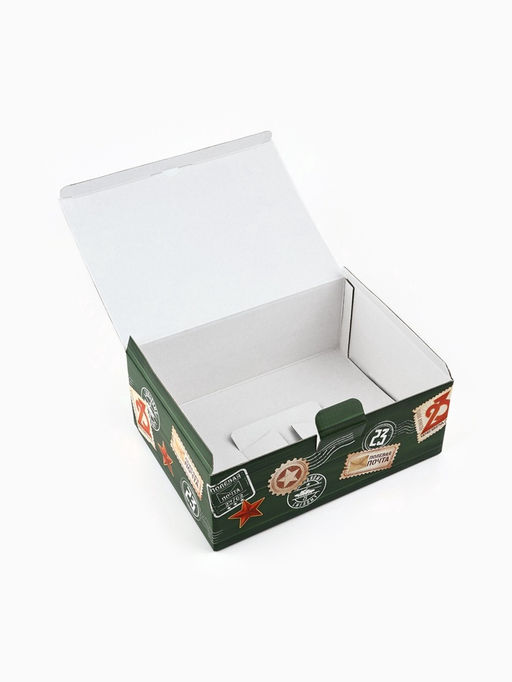 Подарочная коробка, упаковка, С 23 февраля!, 26?19?10 см