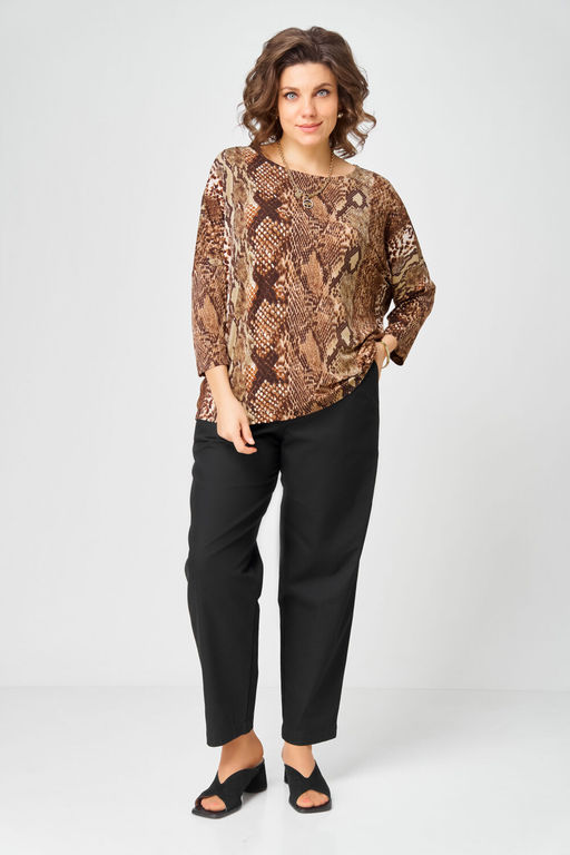 Джемпер Bliss 9402 коричневый, змея