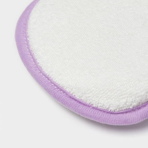 Мочалка детская для купания Доляна «Котёнок», 12×8 см, фиолетовая