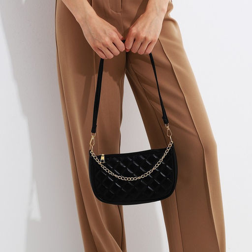 Сумка багет на молнии, цвет чёрный - Simaland фото 8